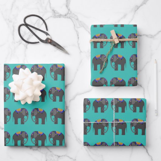 Elephant Wrapping Paper Sheets (Voorkant)