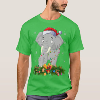 Elephant Xmas lampjes die overeenkomen met de kers T-shirt