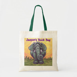 Elephant Yellow Personal Book Bag Tote Bag