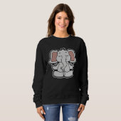 Elephant Yogifant Yoga Position Vintage Frequency Trui (Voorkant volledig)