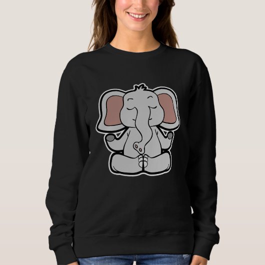 Elephant Yogifant Yoga Position Vintage Frequency Trui (Voorkant)
