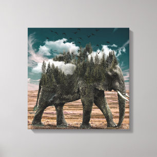 Elephant   Zazzle_Growshop. Canvas Afdruk