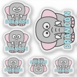 Elephant Zoo Animal Sticker