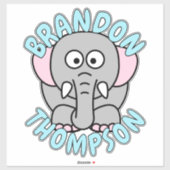 Elephant Zoo Animal Sticker (Vel)