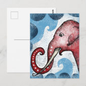 Elephant zou graag een woord Briefkaart willen (Voorkant / Achterkant)