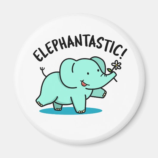 Elephantastic Funny Fantastic Elephant Pun Magneet (Voorkant)