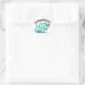 Elephantastic Grappige Olifant Pun Ronde Sticker (Tas)