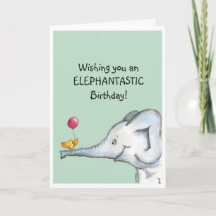Elephantastische verjaardagswensen kaart