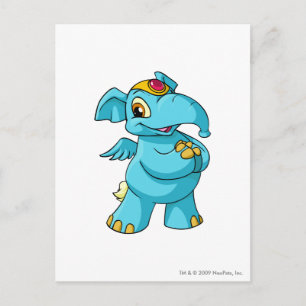 Elephante Blue Briefkaart