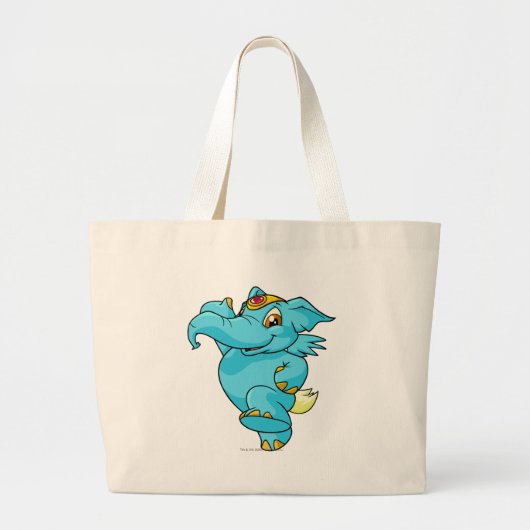 Elephante Blue Grote Tote Bag (Voorkant)