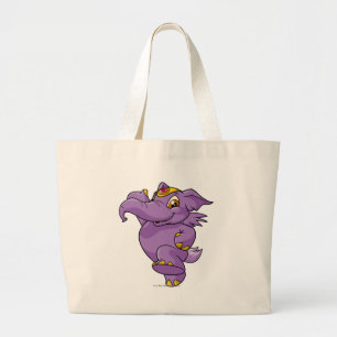 Elephante Paars Grote Tote Bag