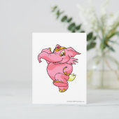 Elephante Pink Briefkaart (Staand voorkant)