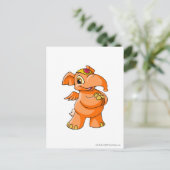 Elephante Sinaasappel Briefkaart (Staand voorkant)