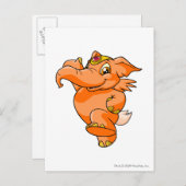 Elephante Sinaasappel Briefkaart (Voorkant / Achterkant)