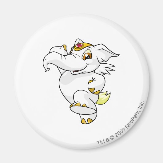 Elephante White Magneet (Voorkant)