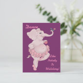 Elephantina Ballerina Briefkaart (Staand voorkant)