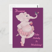 Elephantina Ballerina Briefkaart (Voorkant / Achterkant)