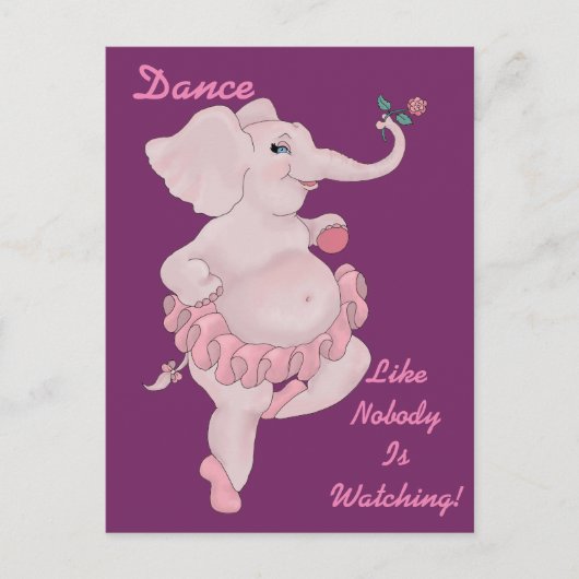 Elephantina Ballerina Briefkaart (Voorkant)