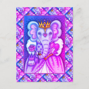 ELEPHANTKONINGIN VAN HOORZITTEN EN ROYALE VALENTIJ FEESTDAGENKAART