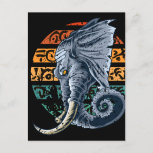 Elephantopus Elephant Tentacle Trunk Lovecraft Briefkaart