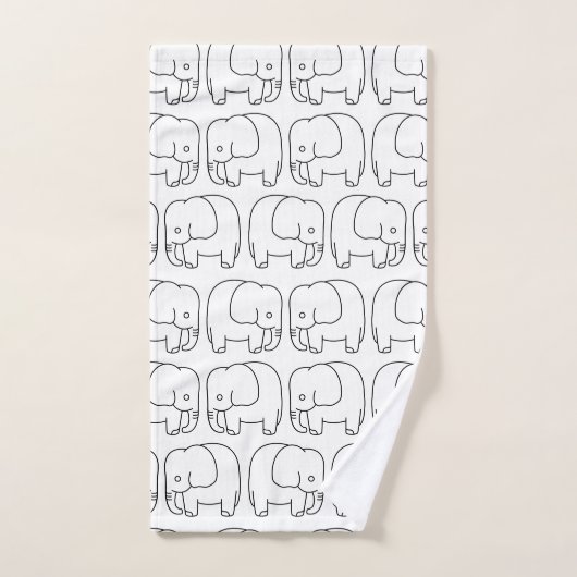 éléphants (Serviette à main)