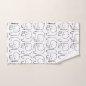 éléphants (Serviette à main)
