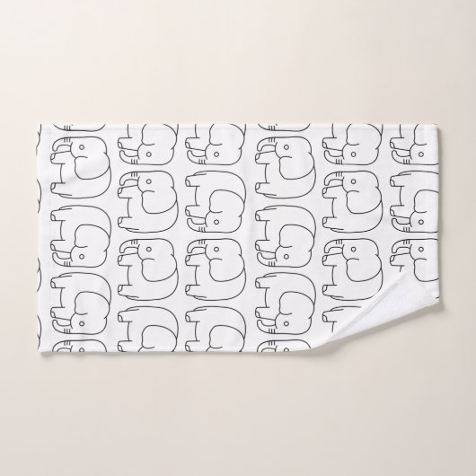 éléphants (Serviette à main)