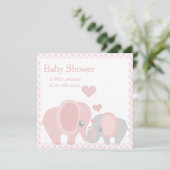 Éléphants adorables, faire-part de naissance Bébé (Debout devant)