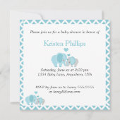 Éléphants Adorables, Petit Garçon, Invitation à un (Dos)