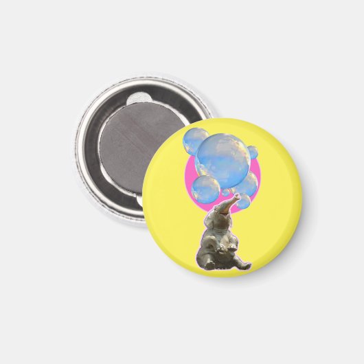 ELEPHANTS AIME BUBBLES - Aimant cuisine (Recto/Verso)