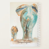 Eléphants aquarelle (Dos)