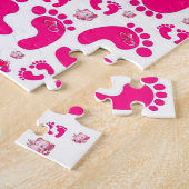 Éléphants aux Petits Pieds Roses Bébé Puzzle à Imb (Côté)