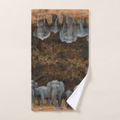 Elephants Bathroom Towel Set Bad Handdoek (Handdoek)