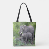 Elephants Canvas tas (Achterkant)
