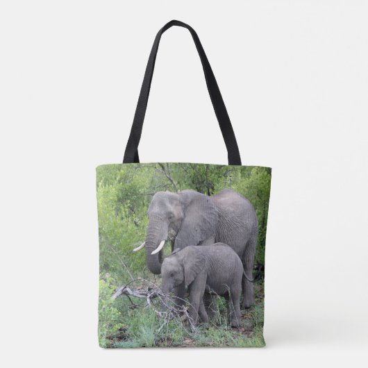 Elephants Canvas tas (Achterkant)