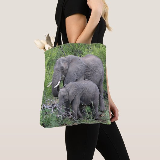 Elephants Canvas tas (Dichtbij)