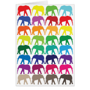 Eléphants colorés