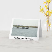 Elephants Crossing Chobe River Kaart (Gele Bloem)