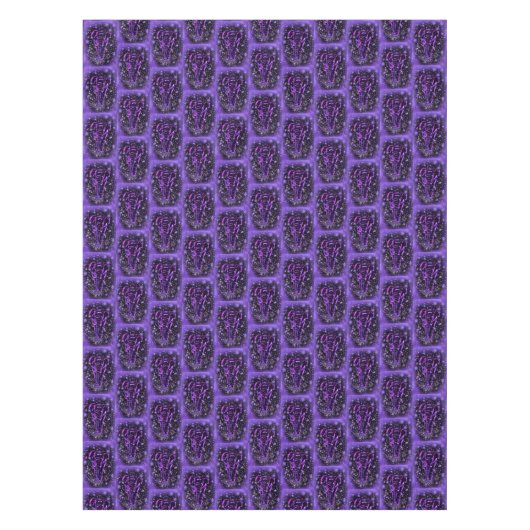 Eléphants De Nappe Rose Violet À La Nuit étoilée (Devant)