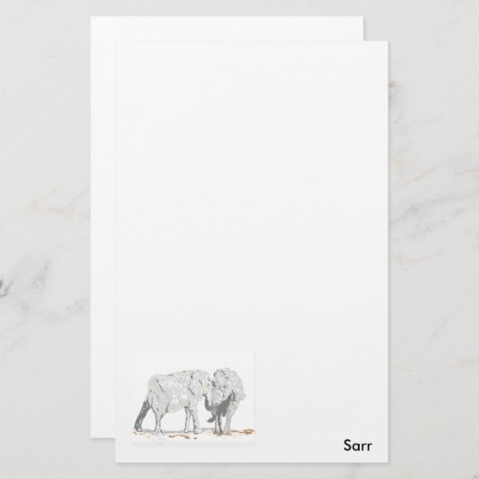 Eléphants de papeterie (Devant / Derrière)