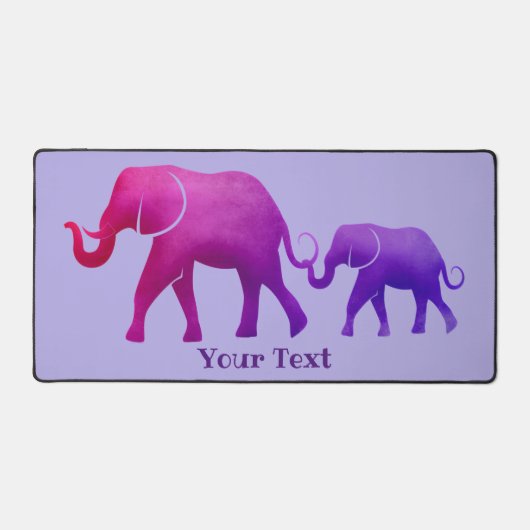 Eléphants Design Desk Mat (Recto)