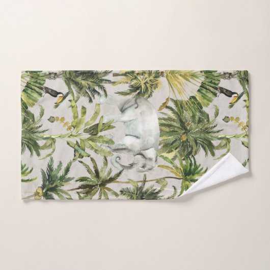 Elephants en Friends Palm Oerwoud Bad Handdoek (Handdoek)