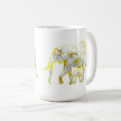 Éléphants Frangipani, Café Mug (Devant droit)