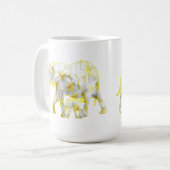 Éléphants Frangipani, Café Mug (Devant gauche)