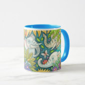Elephant's Garden Folk Art RHandle Mug Susan Brack (Devant droit)