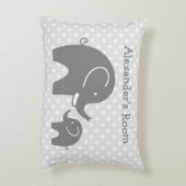 Eléphants gris mignons accent coussin pour la cham (Dos(Vertical))