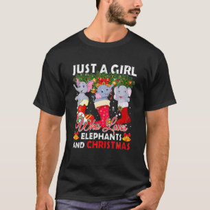 Elephants in sokjes voor kerstcadeautjes t-shirt