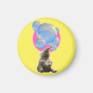 ELEPHANTS LOVE BUBBLES - Kitchen Magnet Magneet