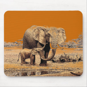 Elephants Mousepad Muismat