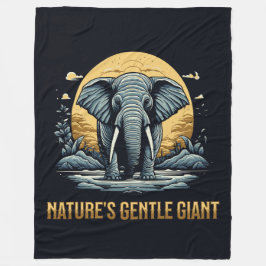 Elephants Nature's Gentle Giant Fleece Deken